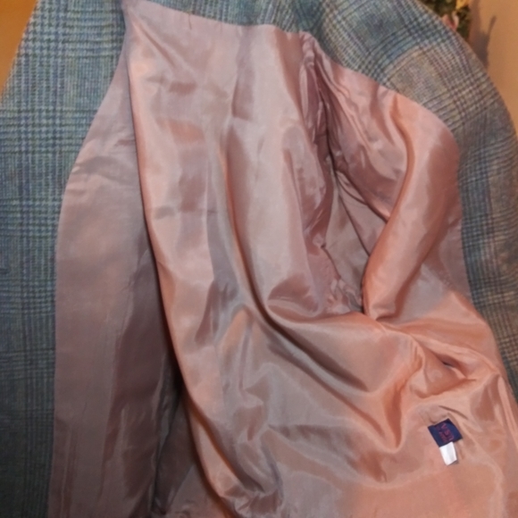 Vintage Dior's New Look Style Brown & Multi Tweed Plaid Belted Blazer - Picture 8 of 14